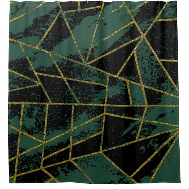Abstrakt #941 Green Duschvorhang (Vorderseite)