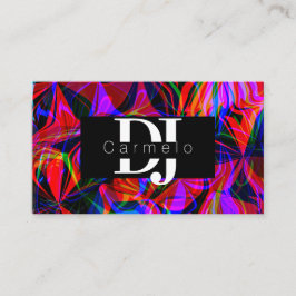 Abstrakt Acid DJ Music Producer Night Club Visitenkarte