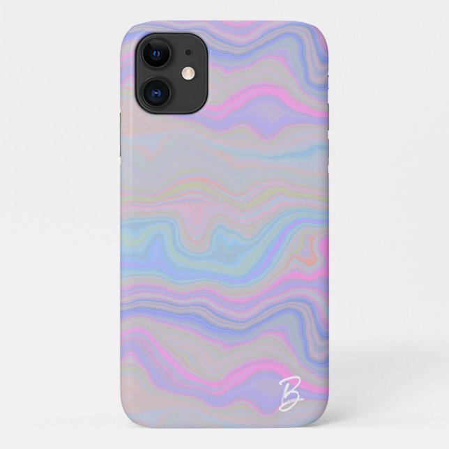 Abstrakt Agate Personalisiert Phone Case (Rückseite)