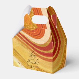 Abstrakt Agate Wedding dank Hot Orange ID827 Geschenkschachtel