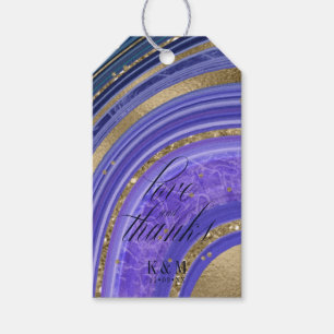 Abstrakt Agate Wedding Danke Midnight ID827 Geschenkanhänger