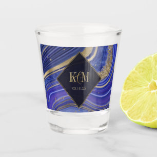 Abstrakt Agate Wedding Midnight ID827 Schnapsglas