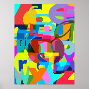 Abstrakt Alphabet Moderne Kunst Poster