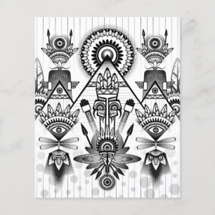 Abstrakt Alt Native Amerikanischer Indianerstamm Flyer