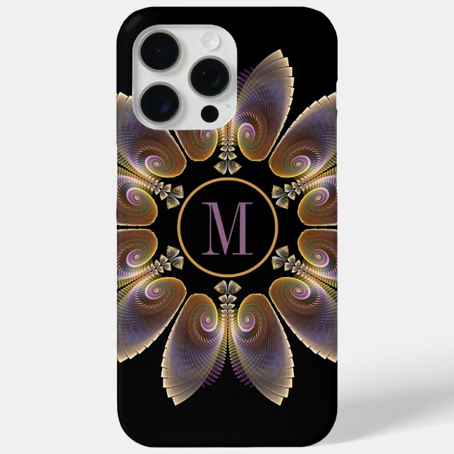Abstrakt Angel Wings Mandala Fraktal Monogram Case-Mate iPhone Hülle (Rückseite)