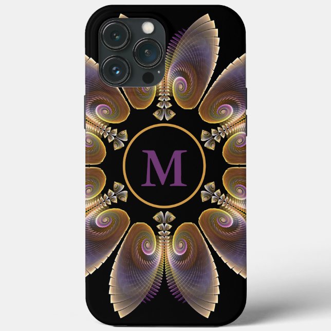 Abstrakt Angel Wings Mandala Fraktal Monogram Case-Mate iPhone Hülle (Rückseite)