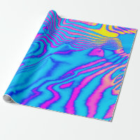 Abstrakt angesagte Neon-farbene psychedelische Flu