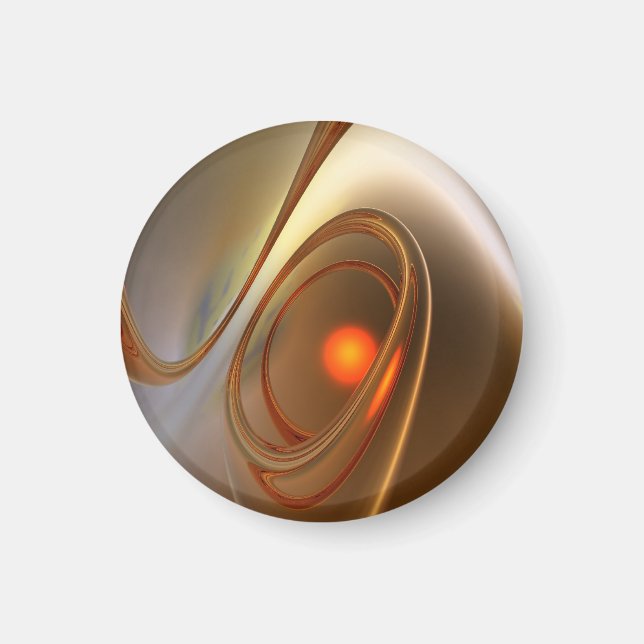 Abstrakt angesagtes und elegantes 3D-Design Magnet (Vorne)