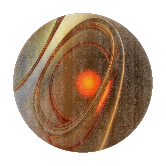 Abstrakt angesagtes und elegantes 3D-Design Schneidebrett (Vorderseite)
