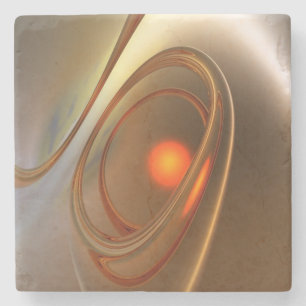 Abstrakt angesagtes und elegantes 3D-Design Steinuntersetzer