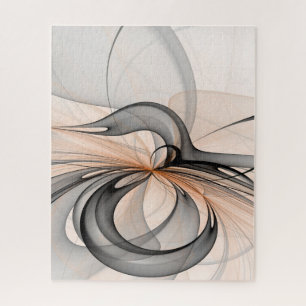 Abstrakt Anthracite Grau Siena Modernes Fraktal Ku