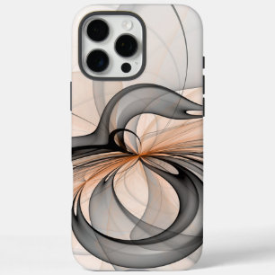 Abstrakt Anthracite Grau Siena Modernes Fraktal Ku iPhone 16 Pro Max Hülle