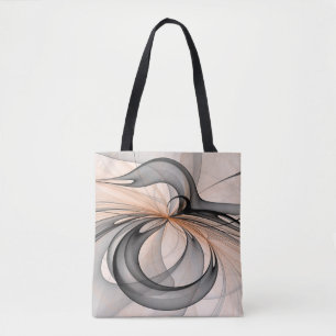 Abstrakt Anthracite Grau Siena Modernes Fraktal Ku Tasche