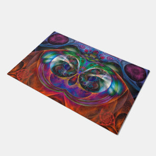 Abstrakt Apophysis Fraktal Owl I + Ihre Ideen Fußmatte
