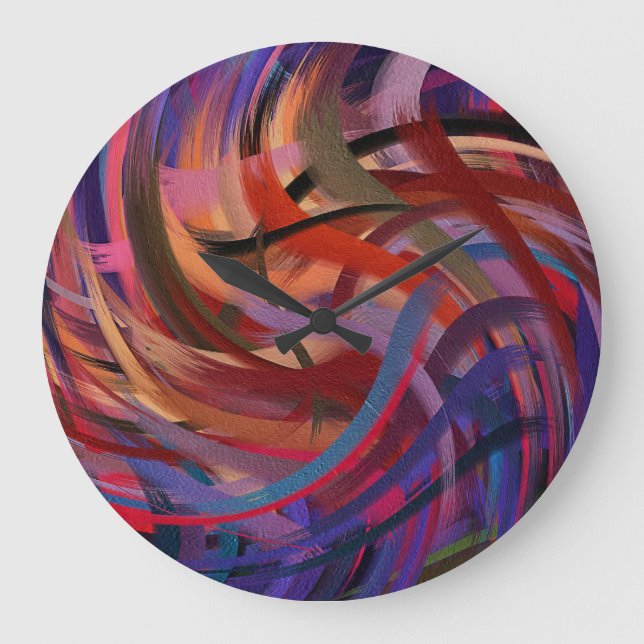 Abstrakt Art #19 Große Wanduhr (Vorderseite)