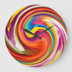 Abstrakt Art #27 Große Wanduhr