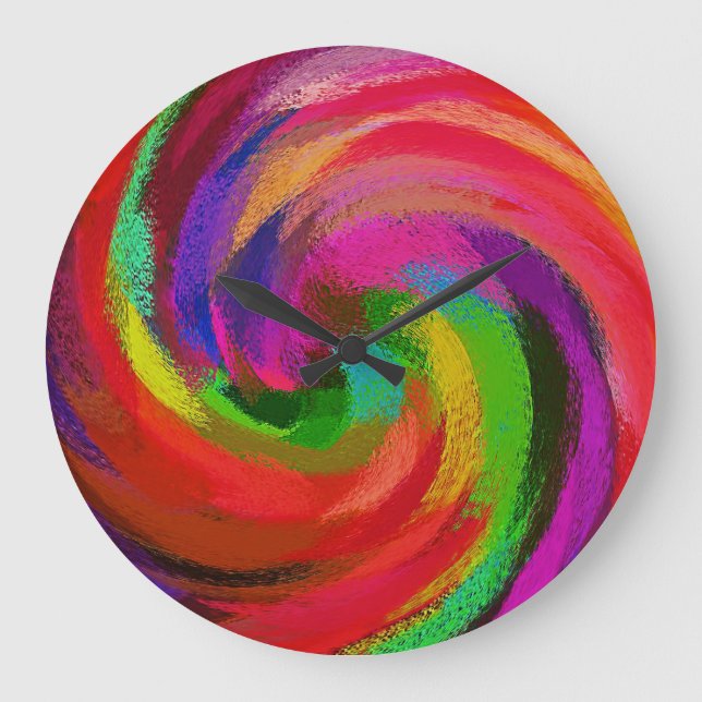 Abstrakt Art #28 Große Wanduhr (Vorderseite)