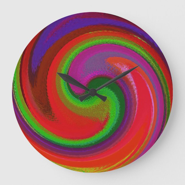 Abstrakt Art #29 Große Wanduhr (Vorderseite)