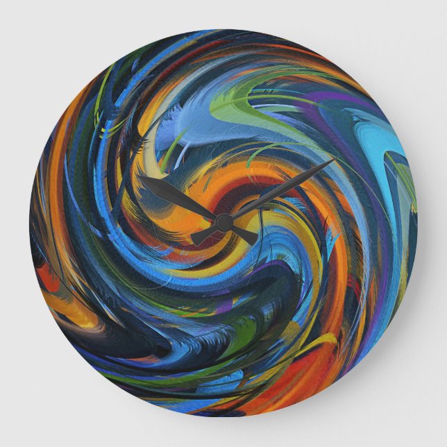 Abstrakt Art #30 Große Wanduhr (Vorderseite)