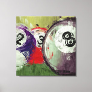 Abstrakt Art Billiards Leinwanddruck