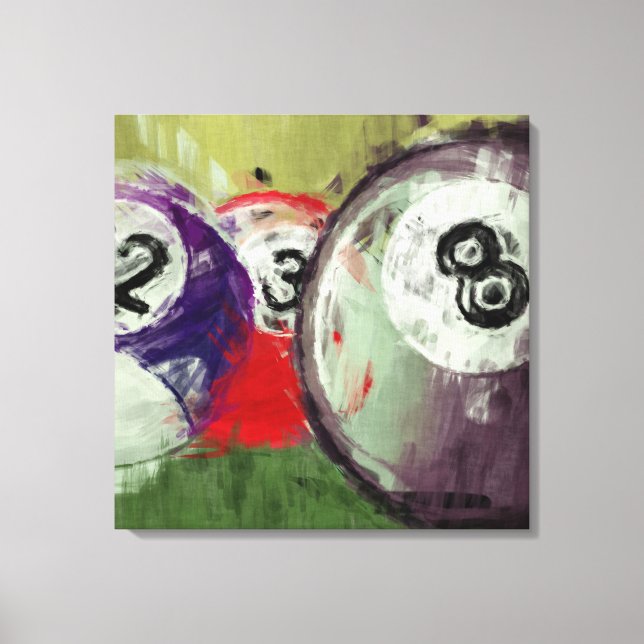 Abstrakt Art Billiards Leinwanddruck (Vorderseite)