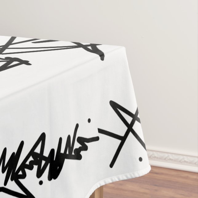 Abstrakt Art Black and White Minimalismus Tischdecke (Beispiel)