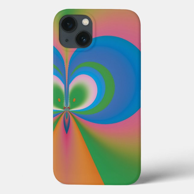 Abstrakt Art Blue Butterfly Case-Mate iPhone Hülle (Rückseite)