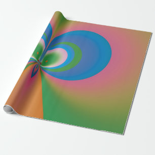 Abstrakt Art Blue Butterfly Geschenkpapier