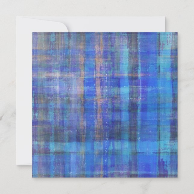Abstrakt Art Blue Einladungskarte (Vorderseite)