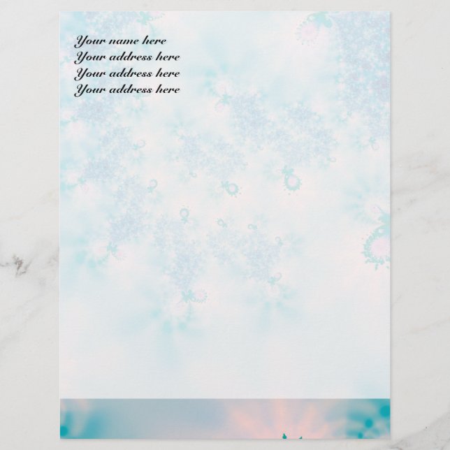 Abstrakt Art Blue Mediation Briefbogen (Vorderseite)