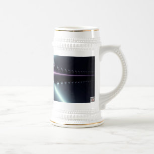 Abstrakt Art Blue Star Bierglas