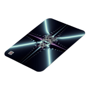 Abstrakt Art Blue Star Magnet
