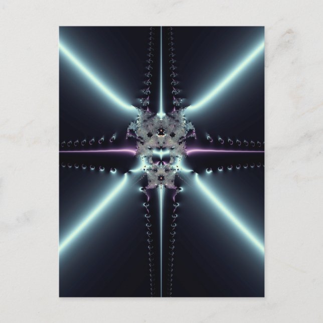 Abstrakt Art Blue Star Postkarte (Vorderseite)