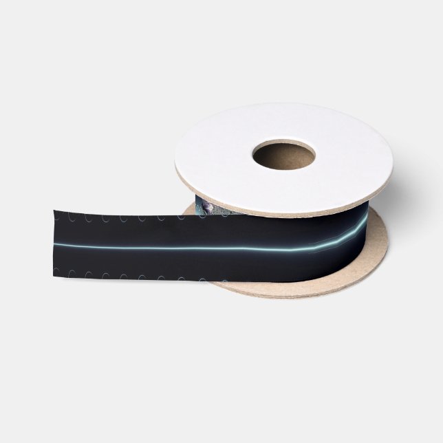 Abstrakt Art Blue Star Satinband (Spule)