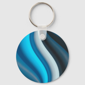 Abstrakt Art Blue Waves Schlüsselanhänger