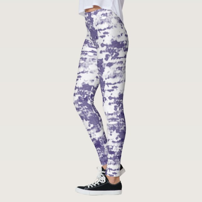 Abstrakt Art Blue White Minimalismus Leggings (Links)