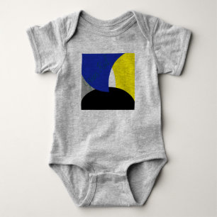 Abstrakt Art Blue Yellow Baby Strampler