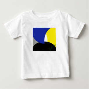Abstrakt Art Blue Yellow Baby T-shirt