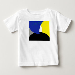 Abstrakt Art Blue Yellow Baby T-shirt