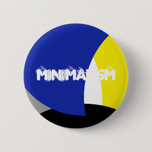 Abstrakt Art Blue Yellow Button