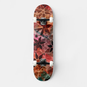 Abstrakt Art Blume Muster 3 Skateboard