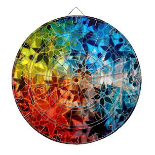 Abstrakt Art Blume Muster #4 Dartscheibe