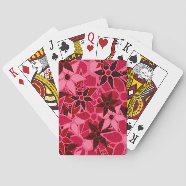 Abstrakt Art Blume Muster #4 Spielkarten (Rückseite)