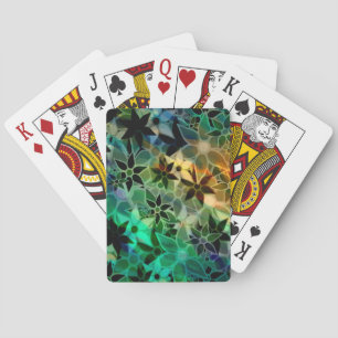 Abstrakt Art Blume Muster Spielkarten