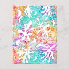 Abstrakt Art Boho Matisse Botanische Formen Postkarte