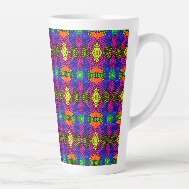 Abstrakt Art Bright Pattern Milchtasse (Rechts)