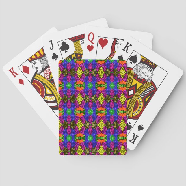 Abstrakt Art Bright Pattern Spielkarten (Rückseite)