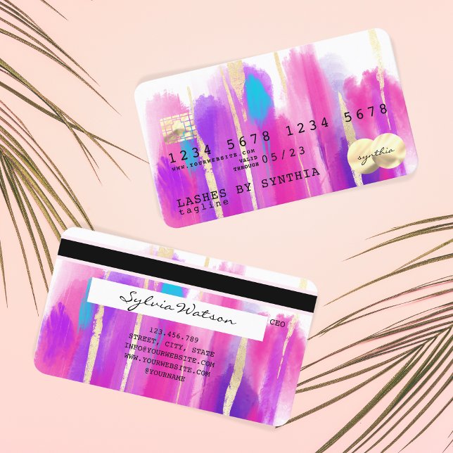 Abstrakt Art Brush Boho Kreditkarte Visitenkarte (Von Creator hochgeladen)