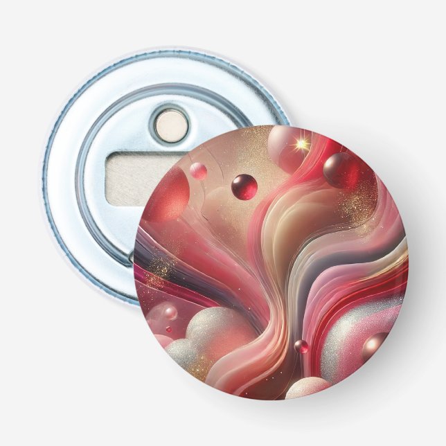 Abstrakt Art Button Flaschenöffner (Vorderseite)