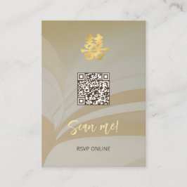 Abstrakt Art Chinese Wedding | Prüfung Begleitkarte